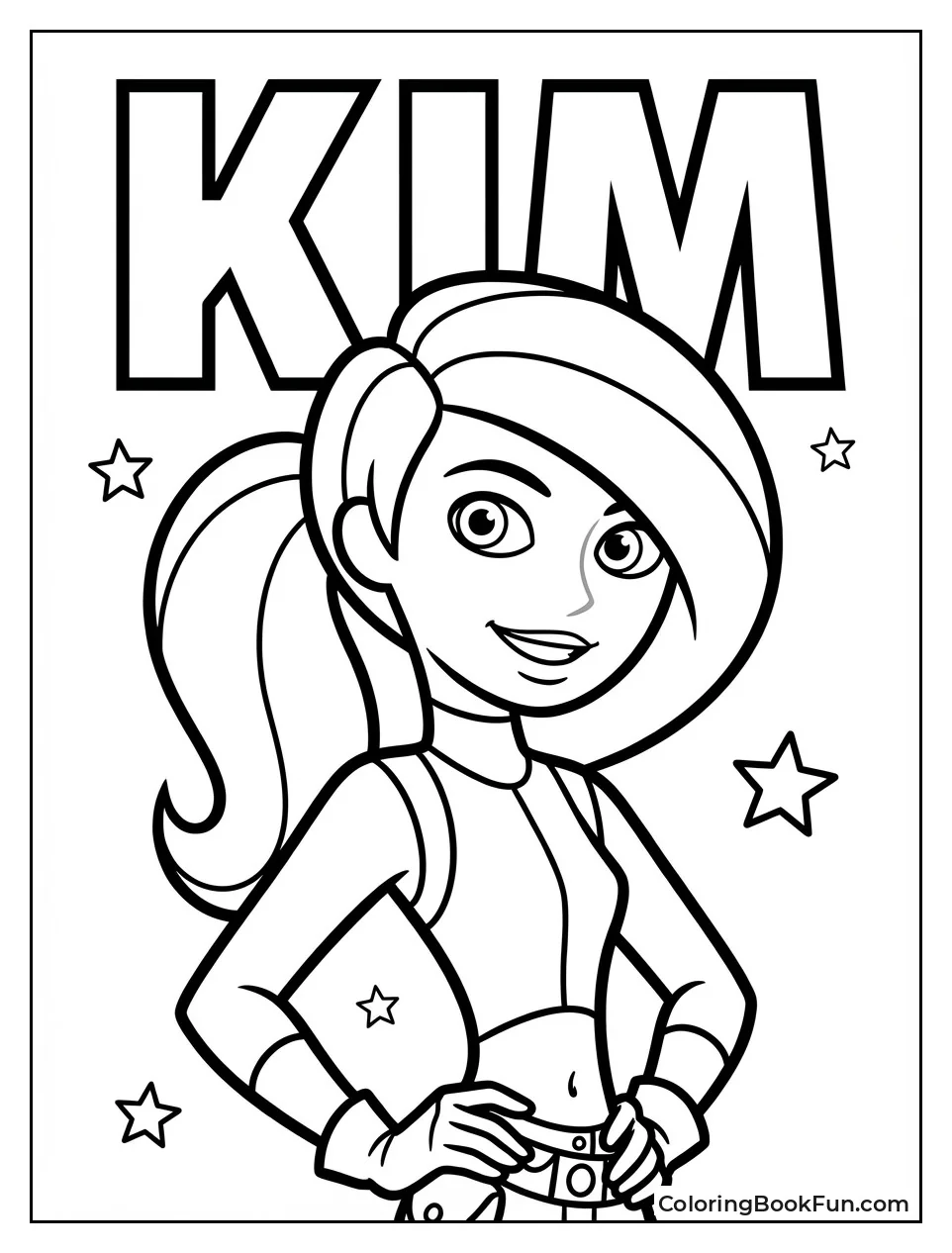 Smiling Kim Possible with Ponytail