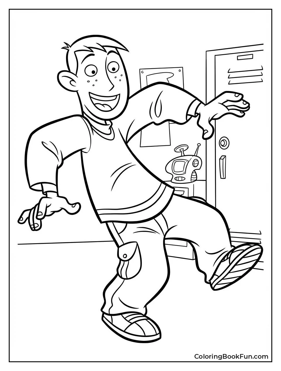 Ron Strikes Goofy Pose