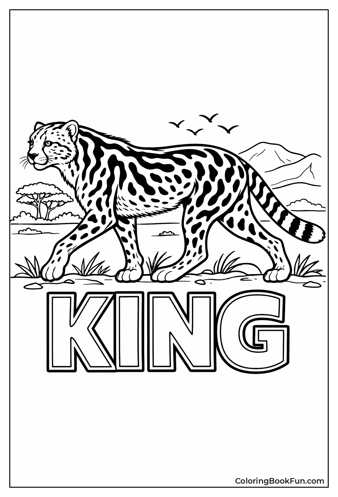 King Cheetah in Profile