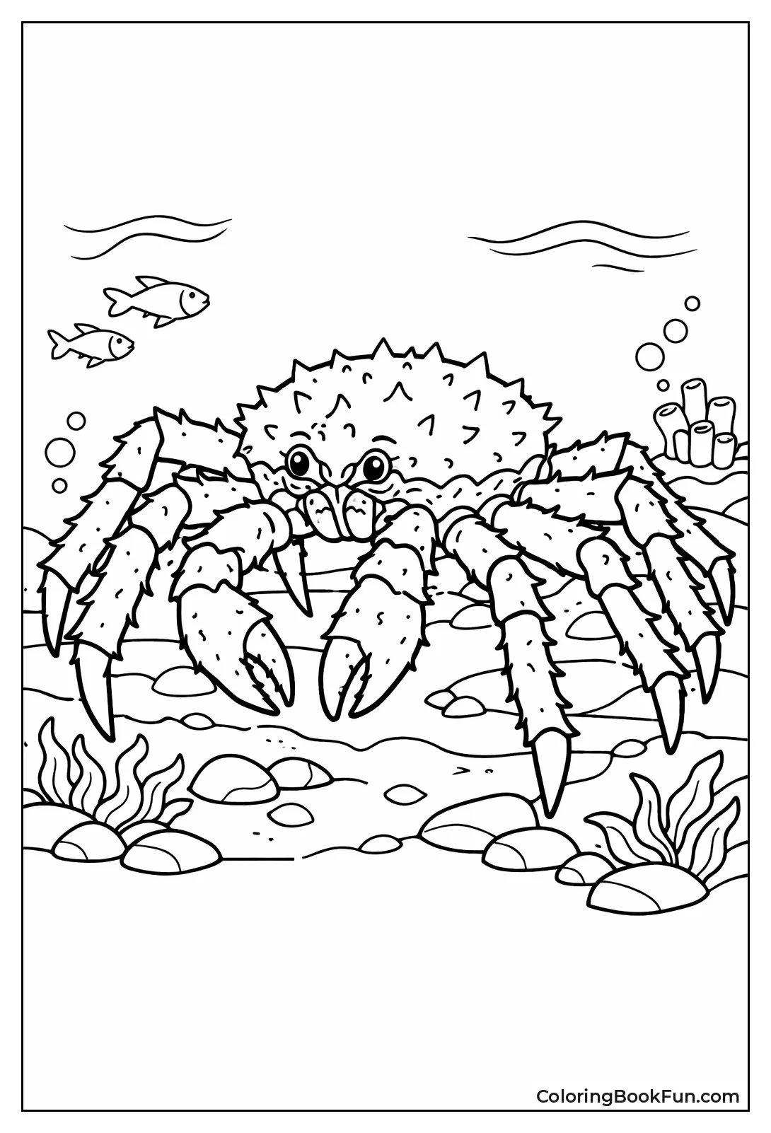 King Crab on Ocean Floor