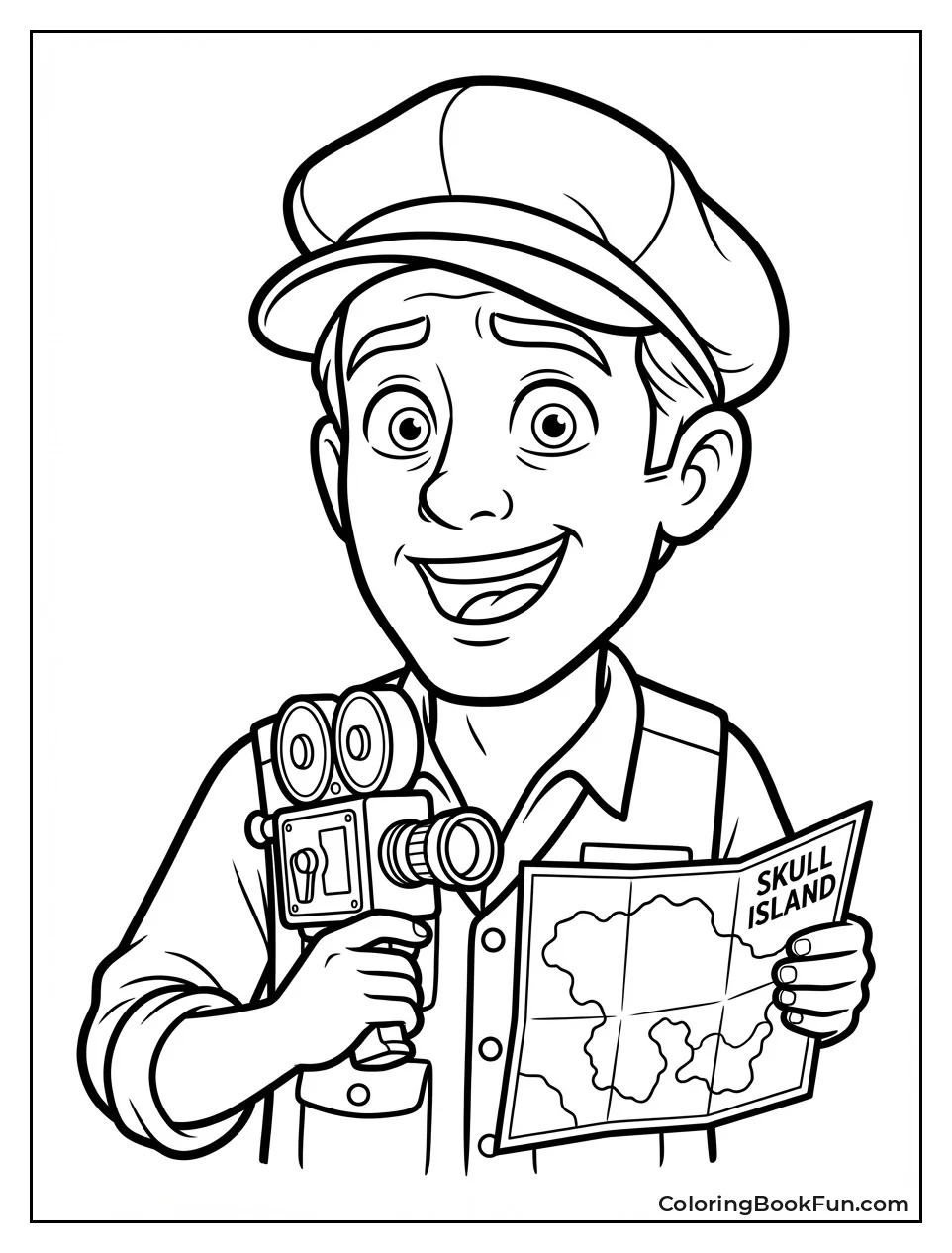 Carl Denham Grips Camera