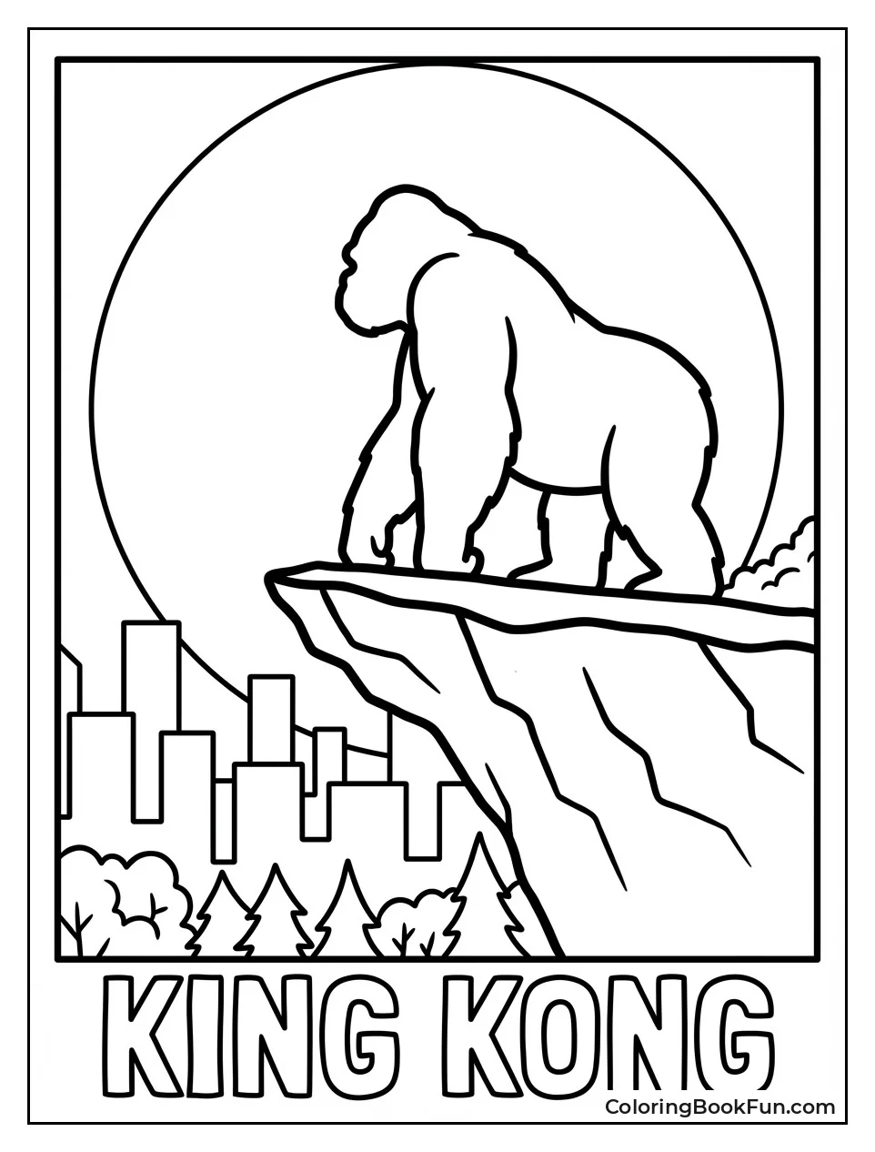 Kong Silhouette at Sunset