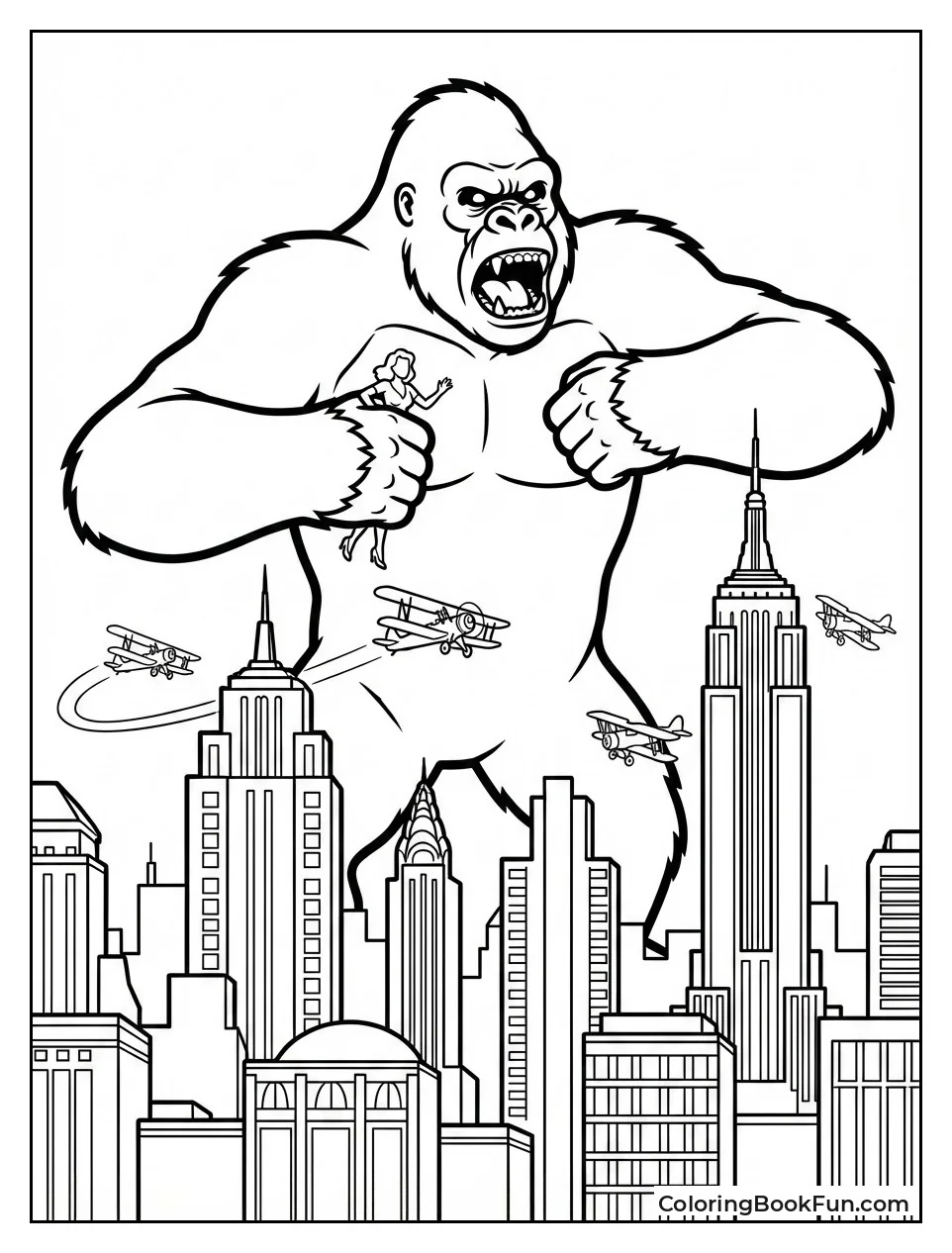 Kong on City Skyline