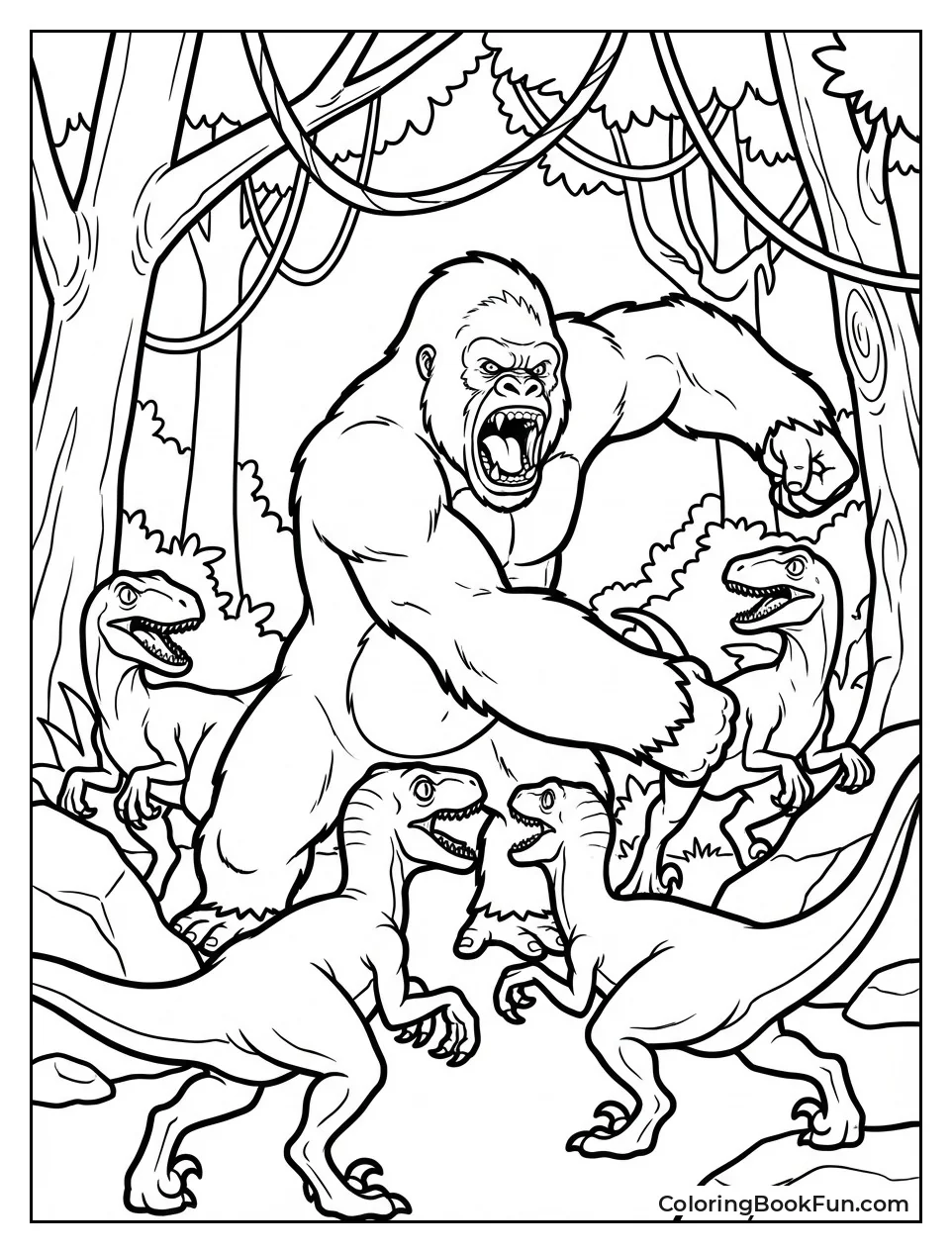 Kong Fights V-Rex Pack