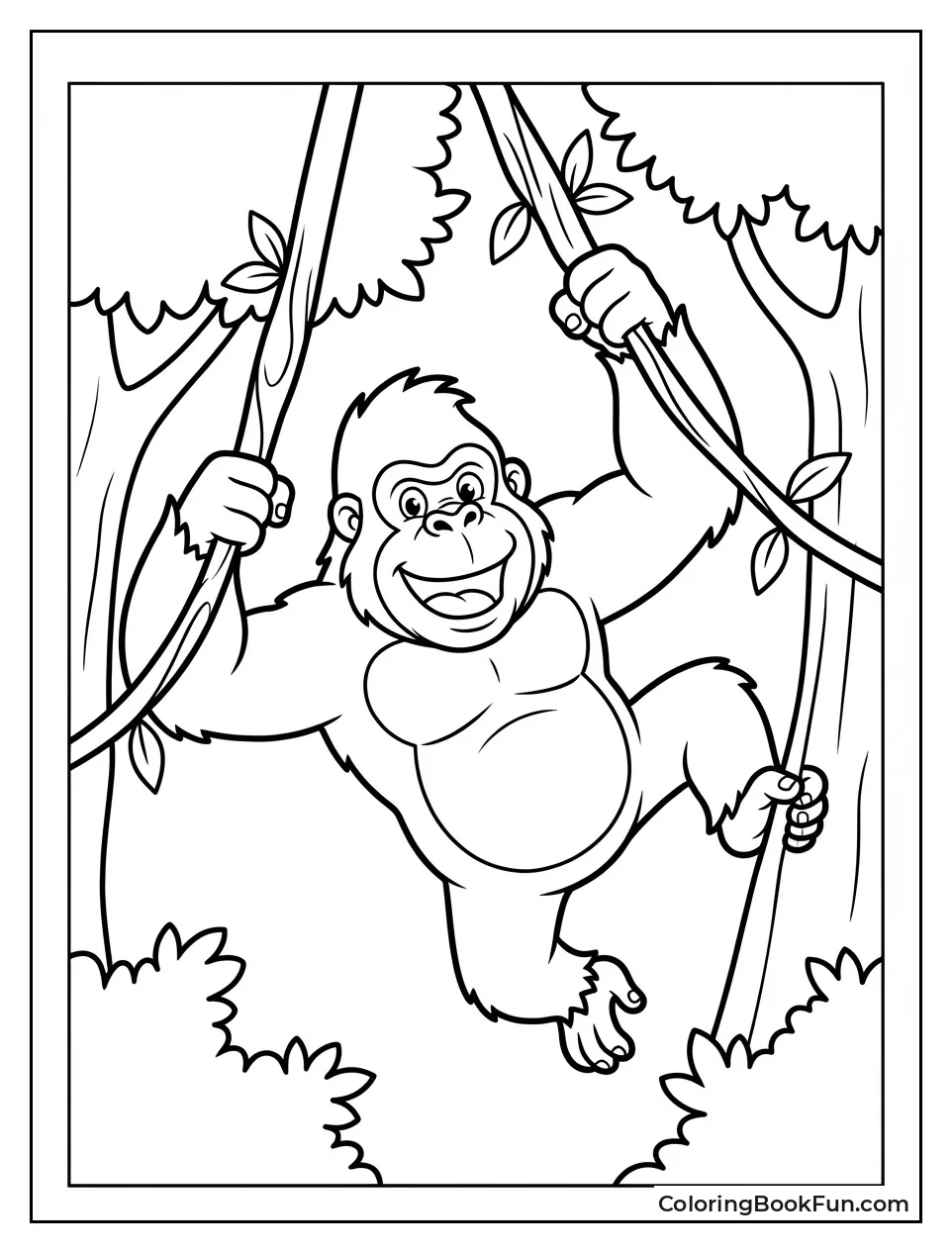 Kong Swings on Vines