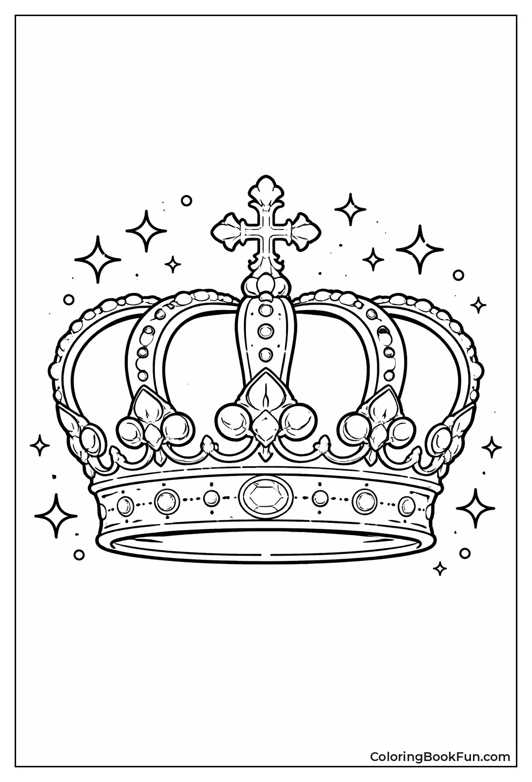 Classic King Crown with Jewels