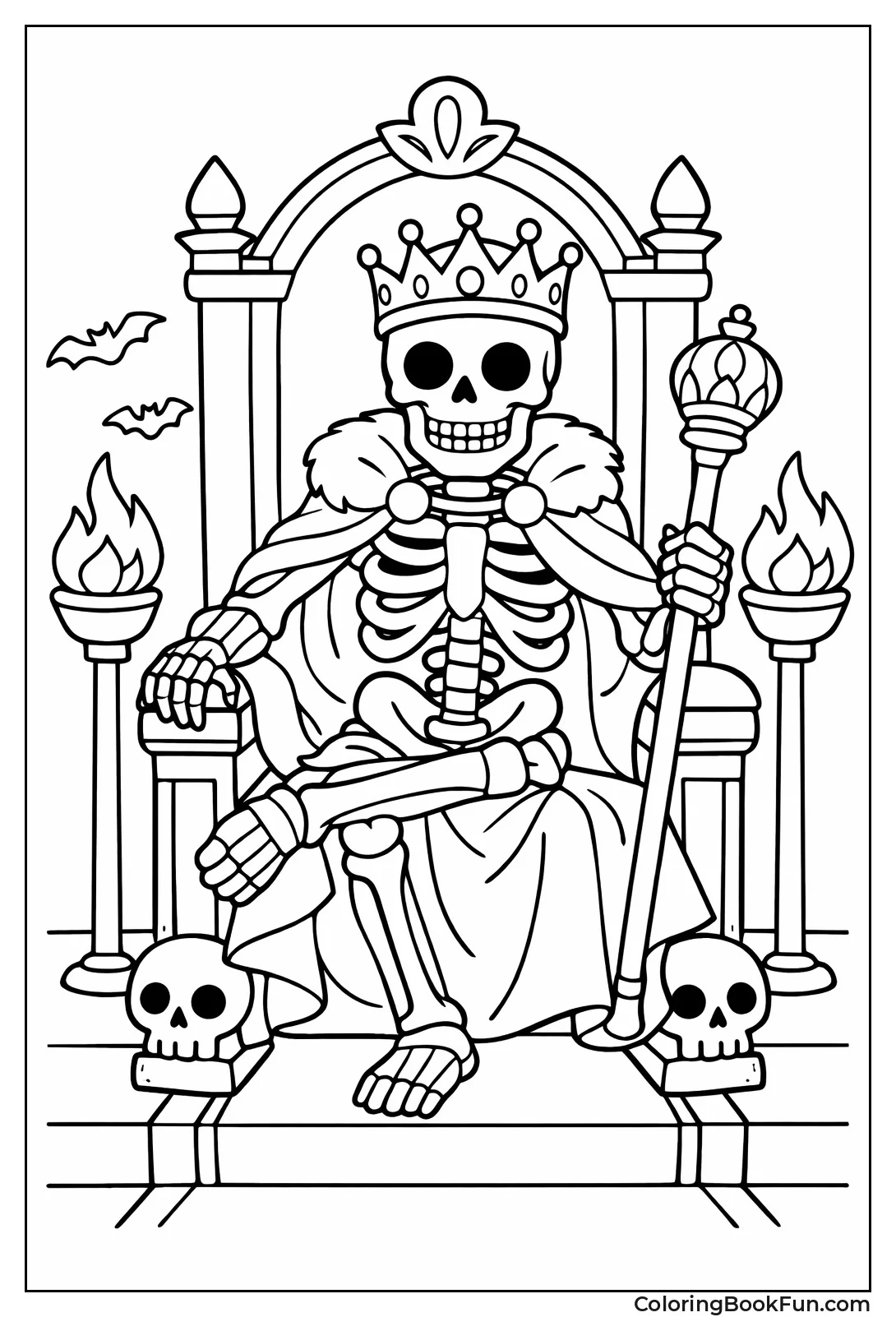 King Skeleton on Throne