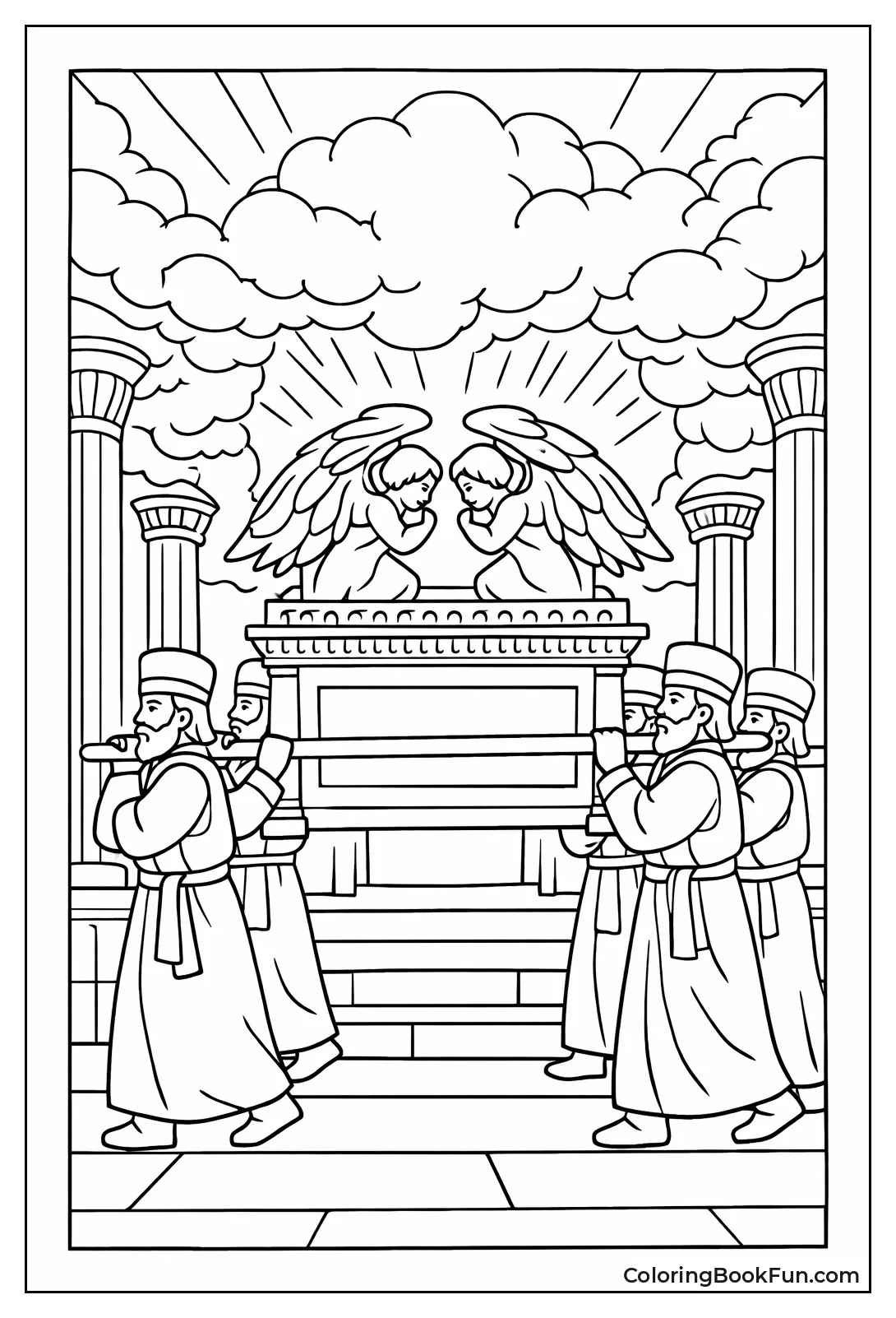 Priests Carry Ark Inside