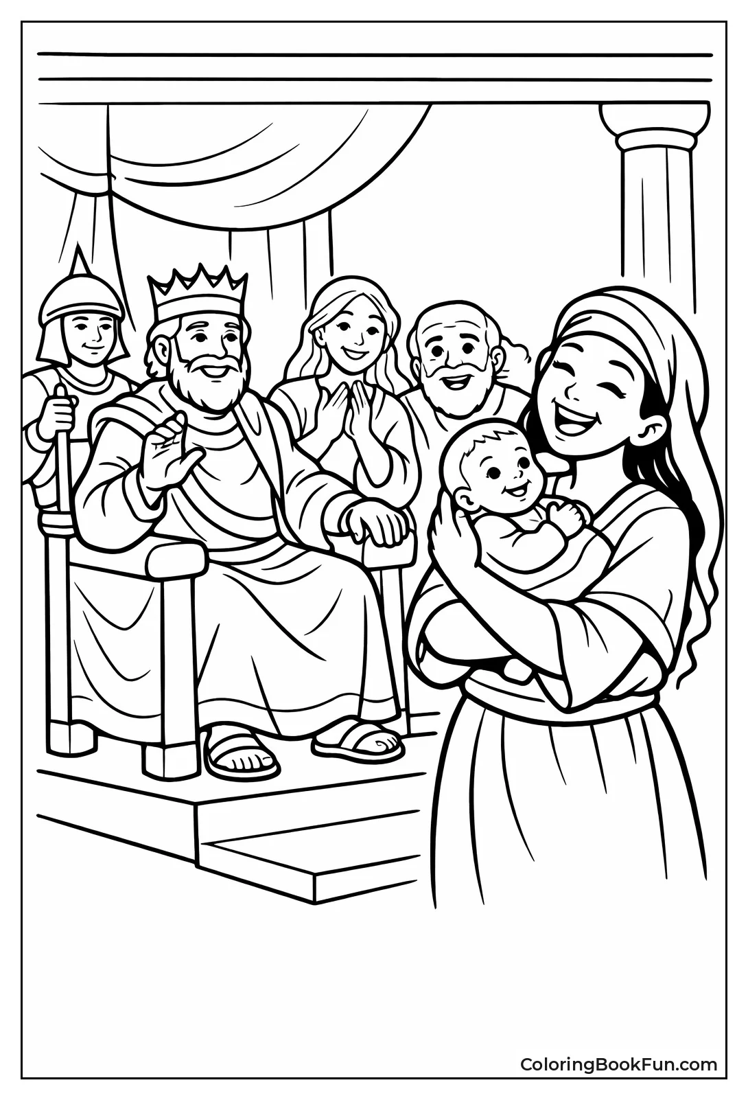 Happy Mother Holds Baby