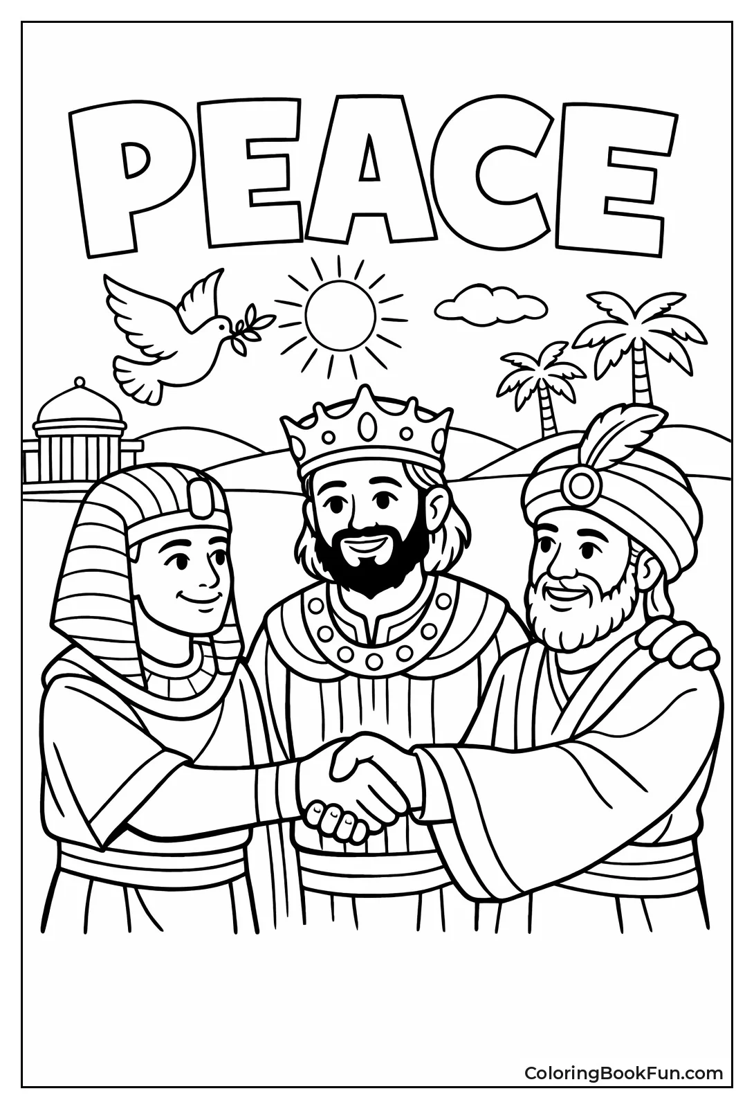 Solomon Makes Peace Handshake