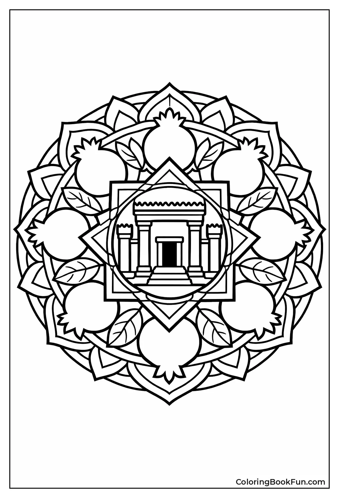 Temple Stained Glass Mandala