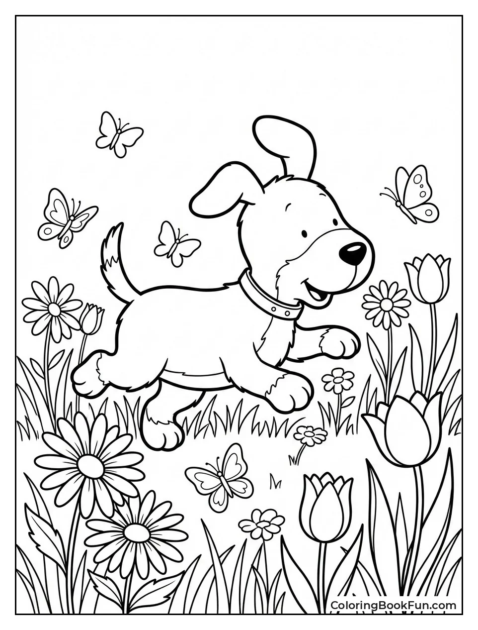 Kipper Chases Meadow Butterflies