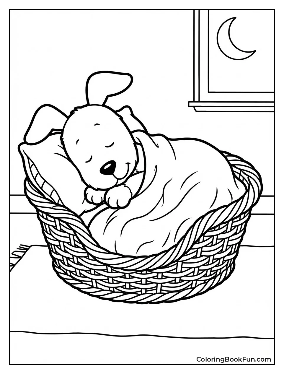 Kipper Naps in Basket