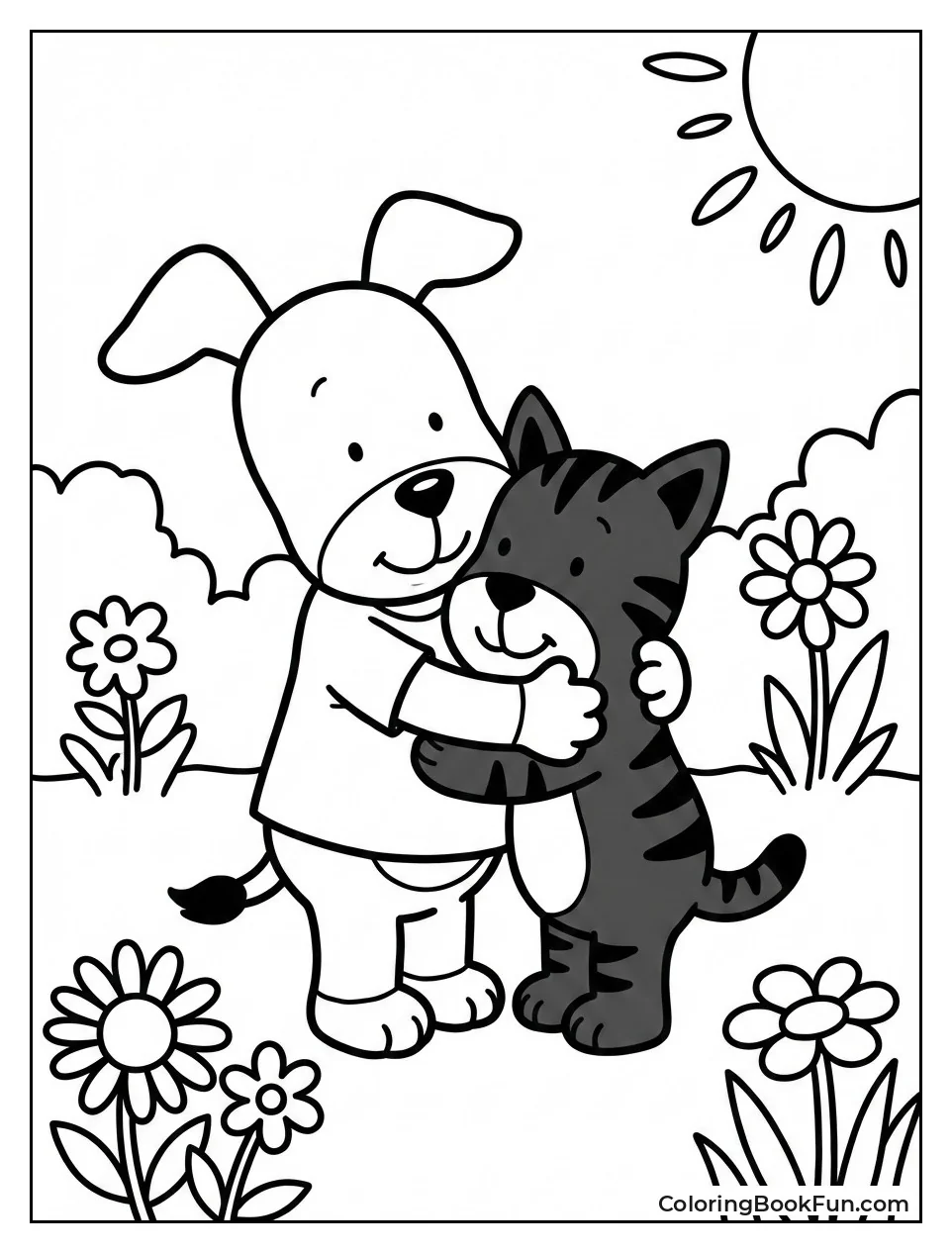 Kipper Hugs Tiger Friend