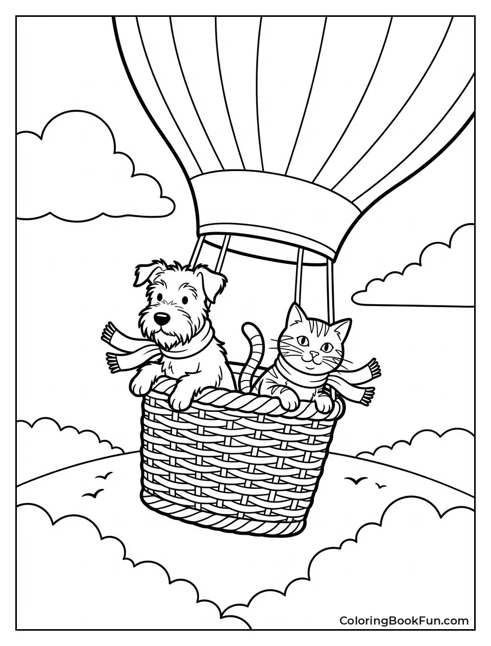 Friends Ride Hot Balloon