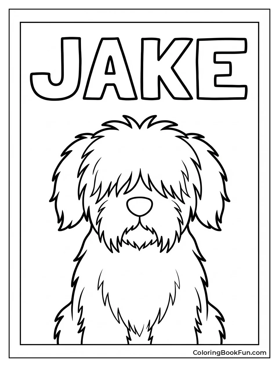 Scruffy Jake Sheepdog Portrait