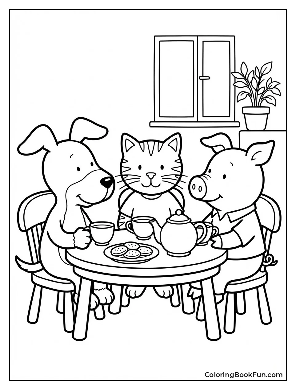 Friends Share Tea Party