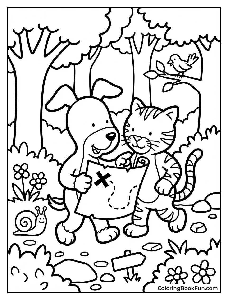 Friends Follow Treasure Map