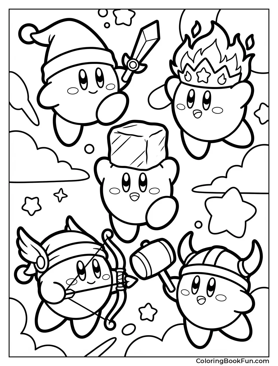 Kirby Abilities Collage Fun