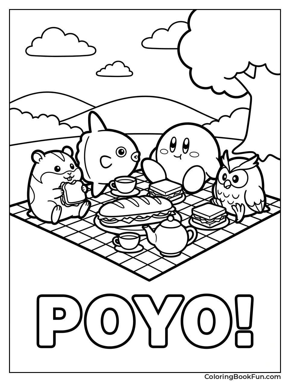 Friends Picnic in Meadow