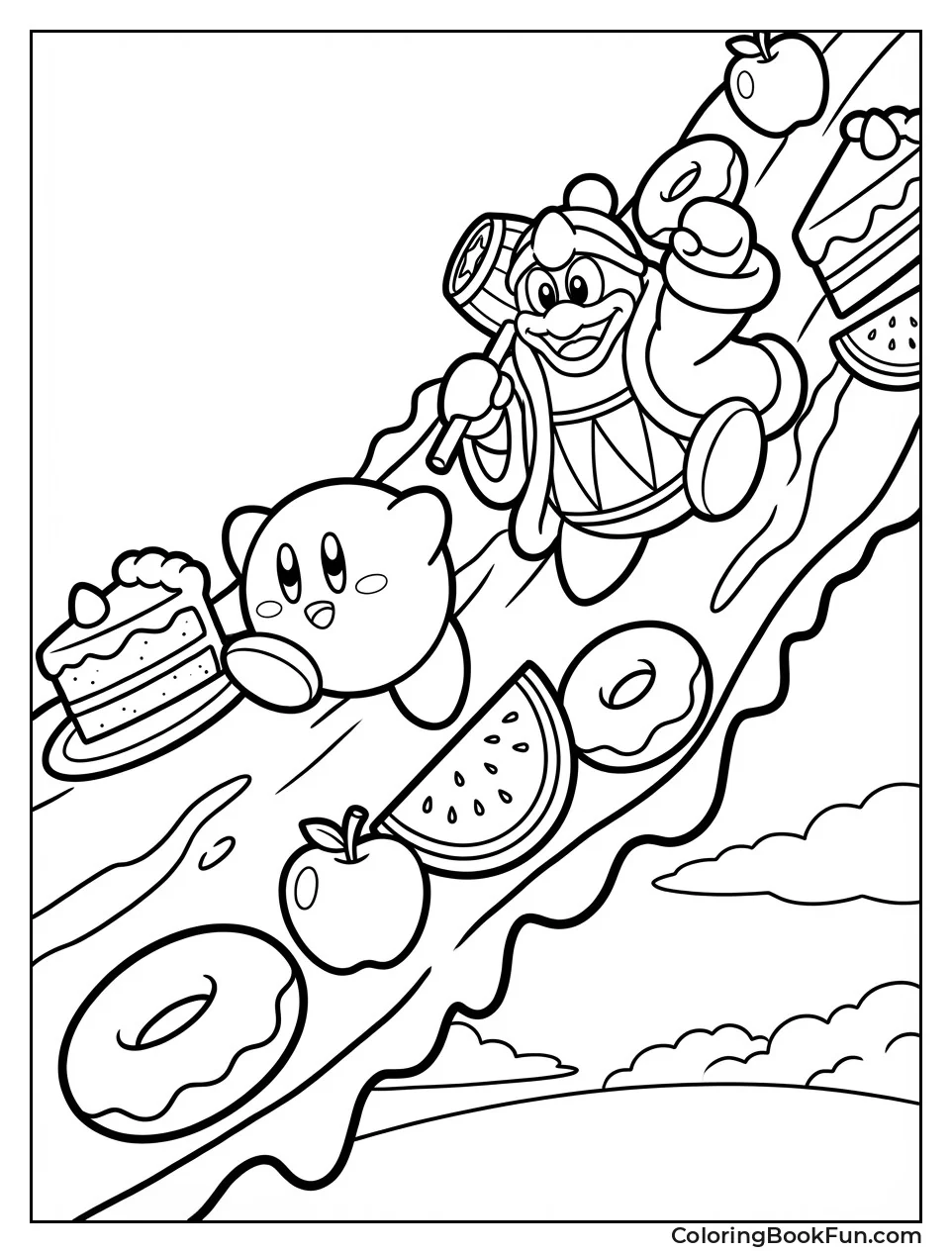 Kirby Races Dedede Gourmet