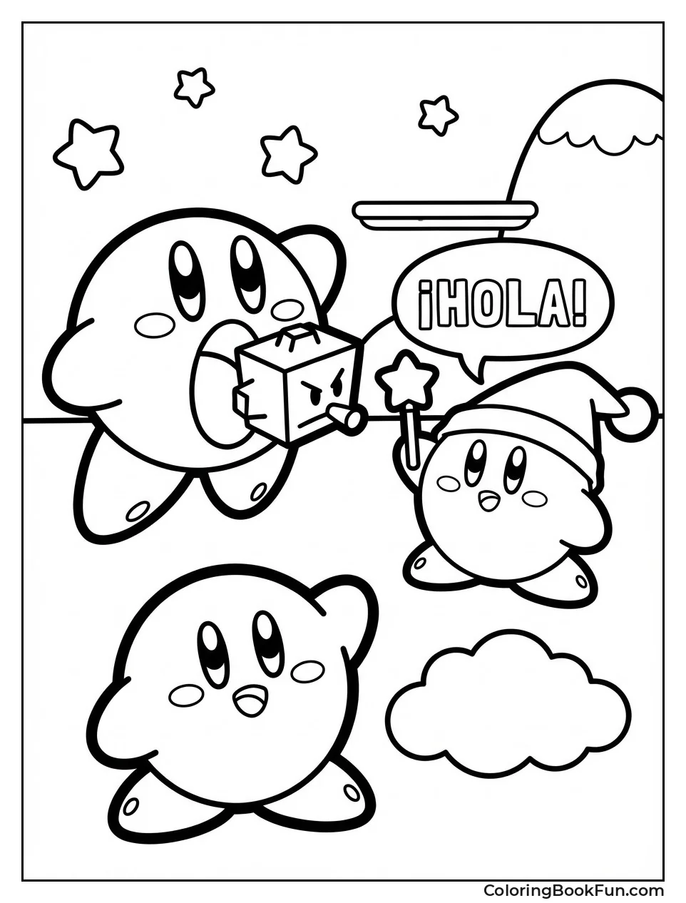 Classic Kirby for Coloring