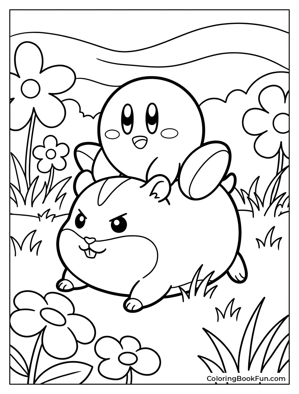 Kirby Rides Hamster Rick