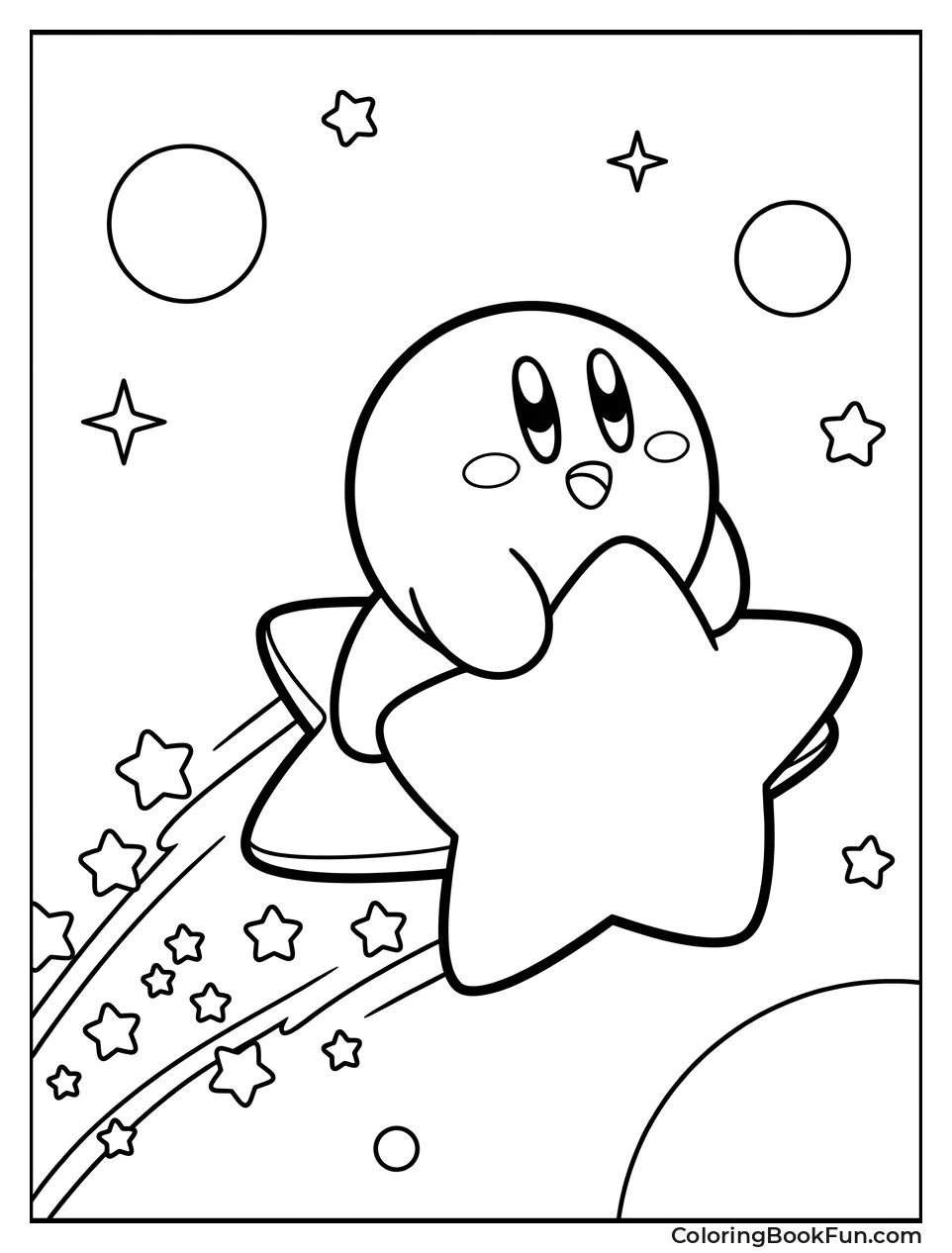 Kirby Rides Warp Star