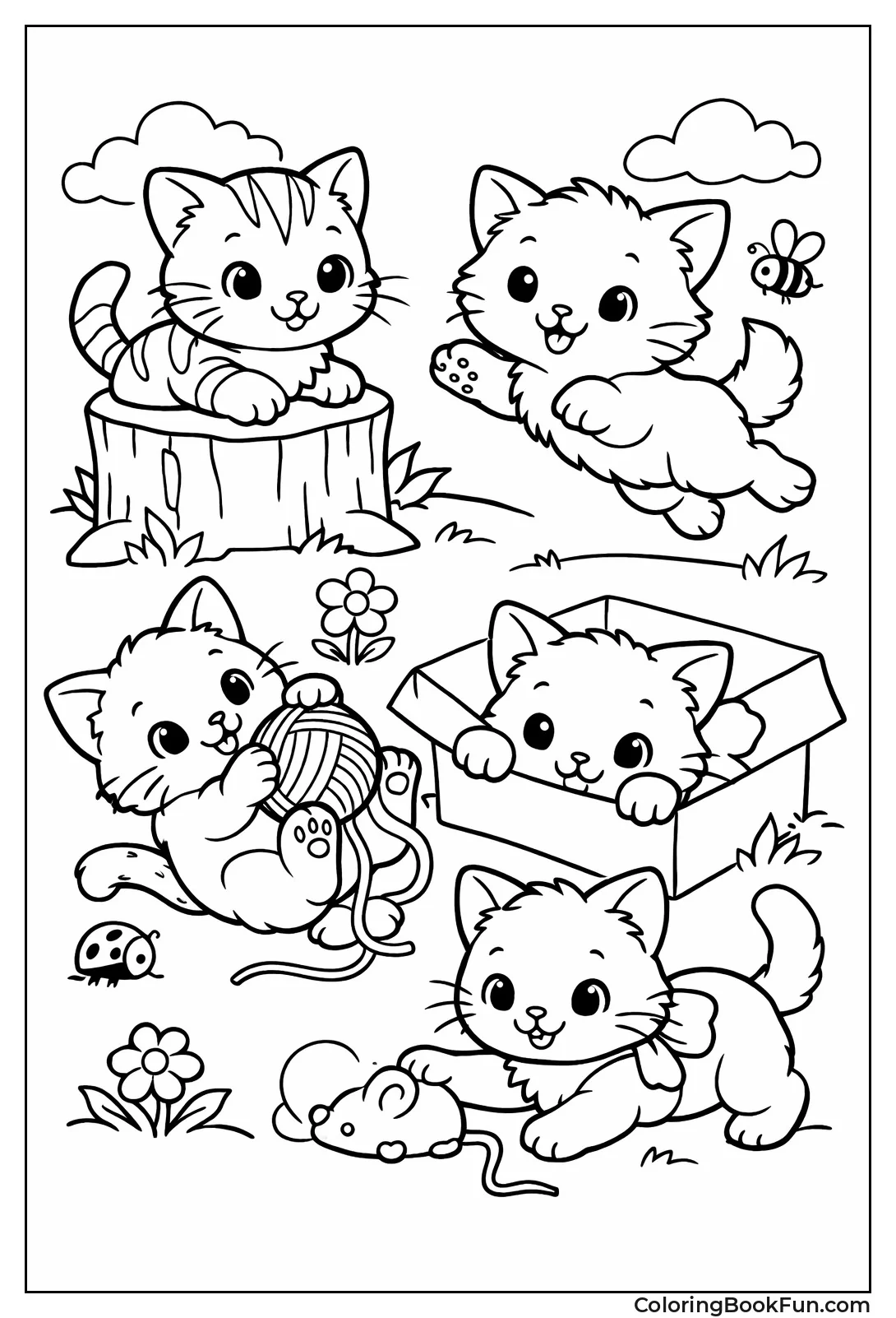 Group of Cute Kitties