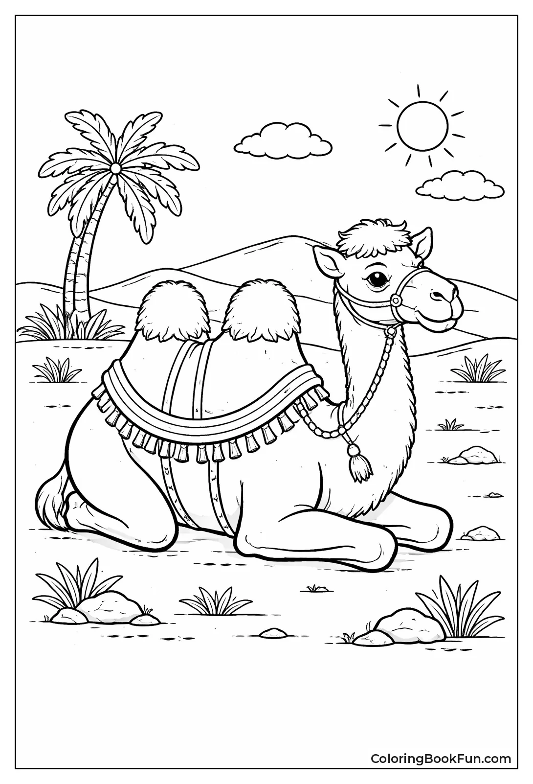 Kneeling Resting Camel