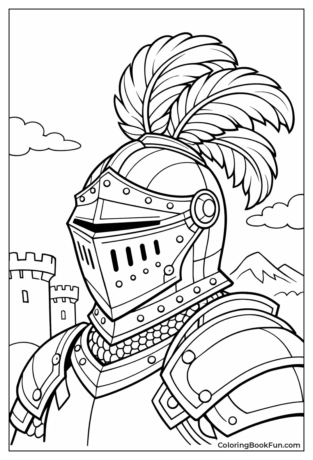 Ornate Knight Helmet Close