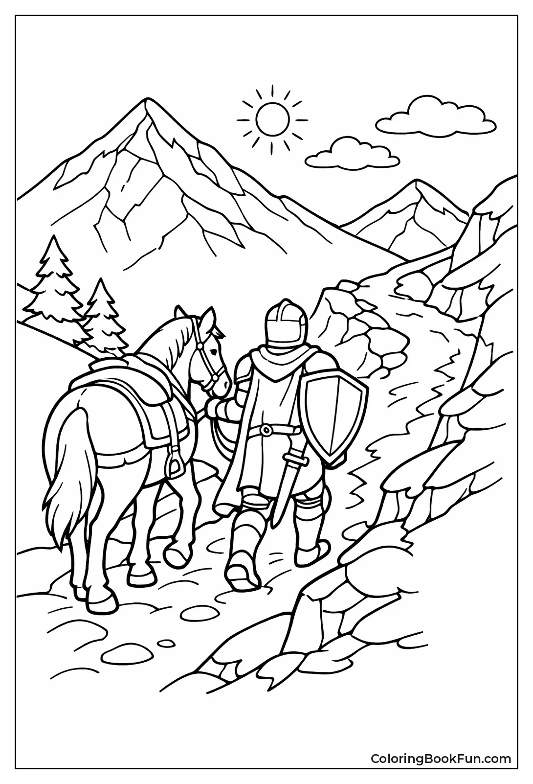 Knight Climbs Snowy Pass