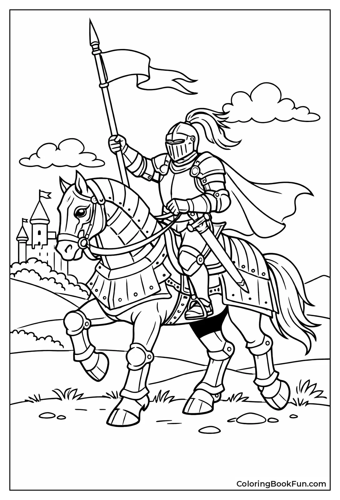 Knight Rides Warhorse High