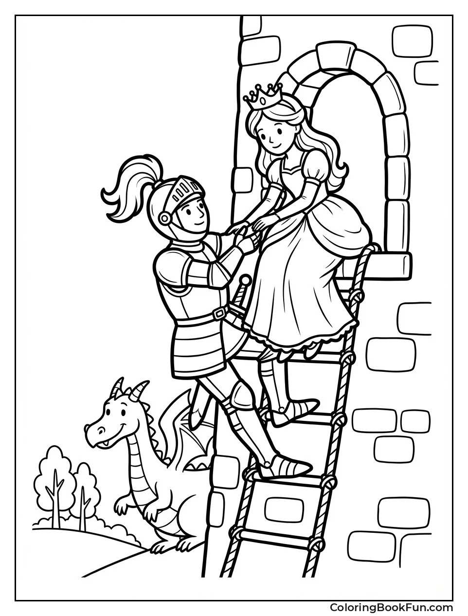 Knight Rescuing Tower Princess