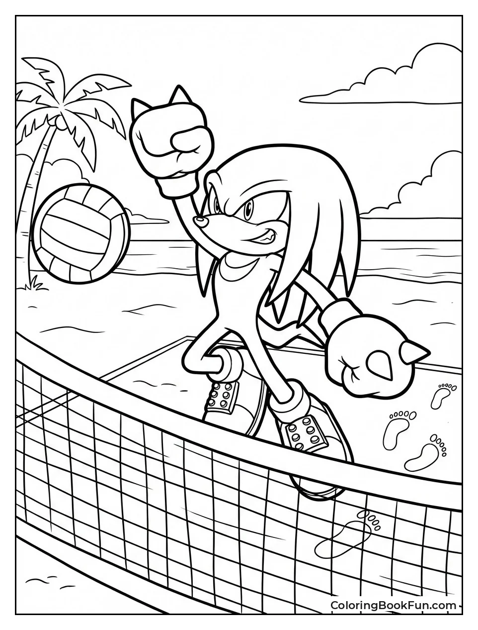 Knuckles Spiking Beach Volleyball