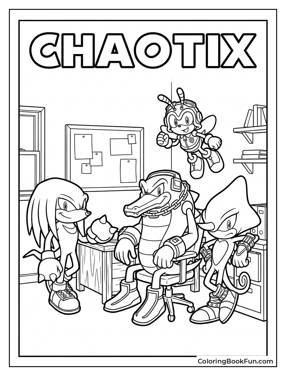 Knuckles with Chaotix Detectives
