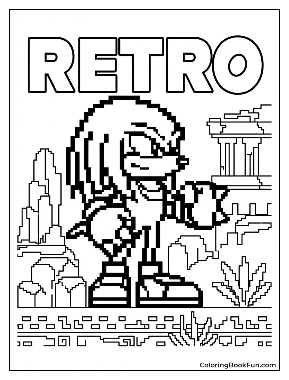 Knuckles in 16-Bit Style