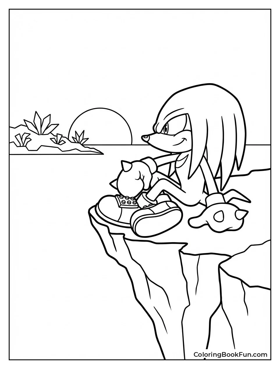 Knuckles Watching Island Sunset