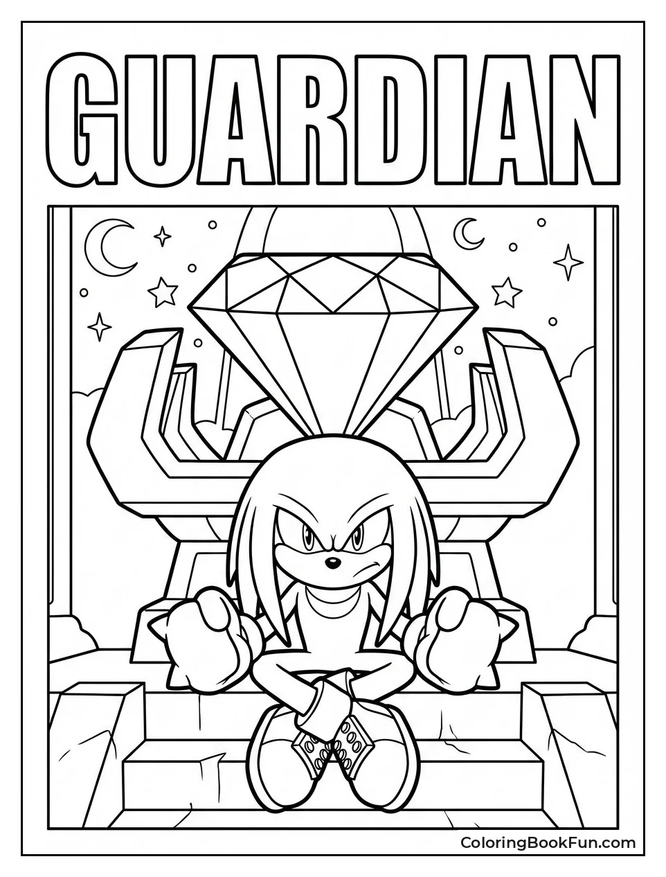 Knuckles Guarding Night Emerald