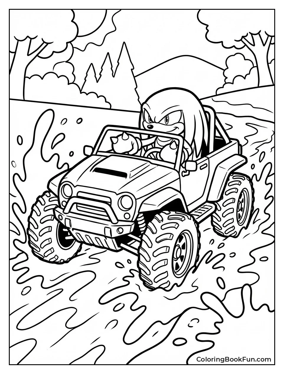 Knuckles Racing Muddy Track