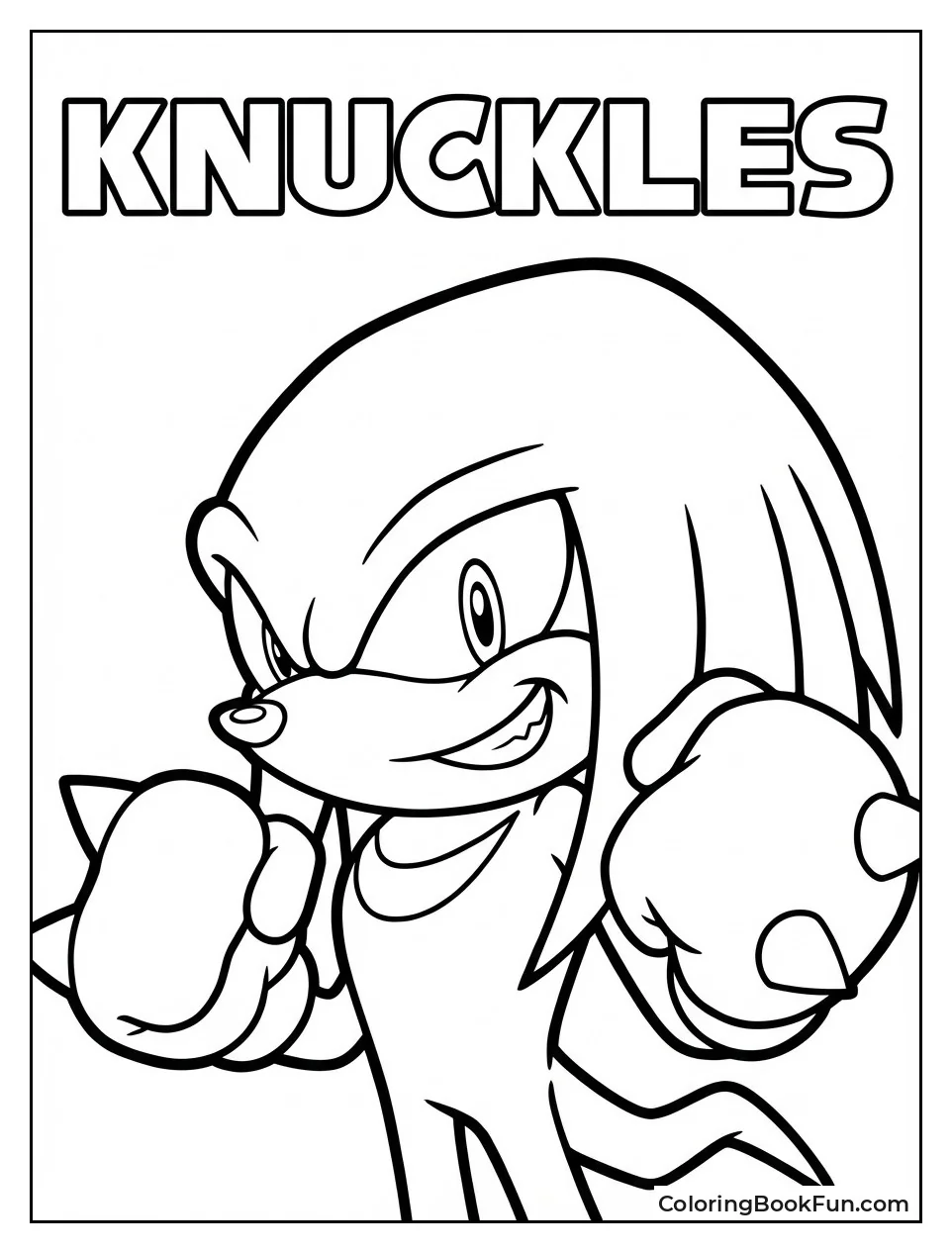 Knuckles Smiling with Raised Fists