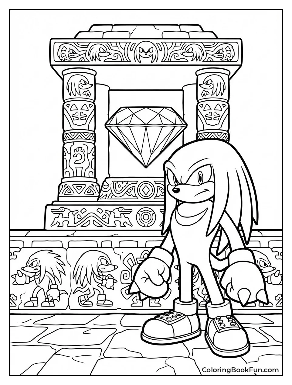 Knuckles at Emerald Shrine