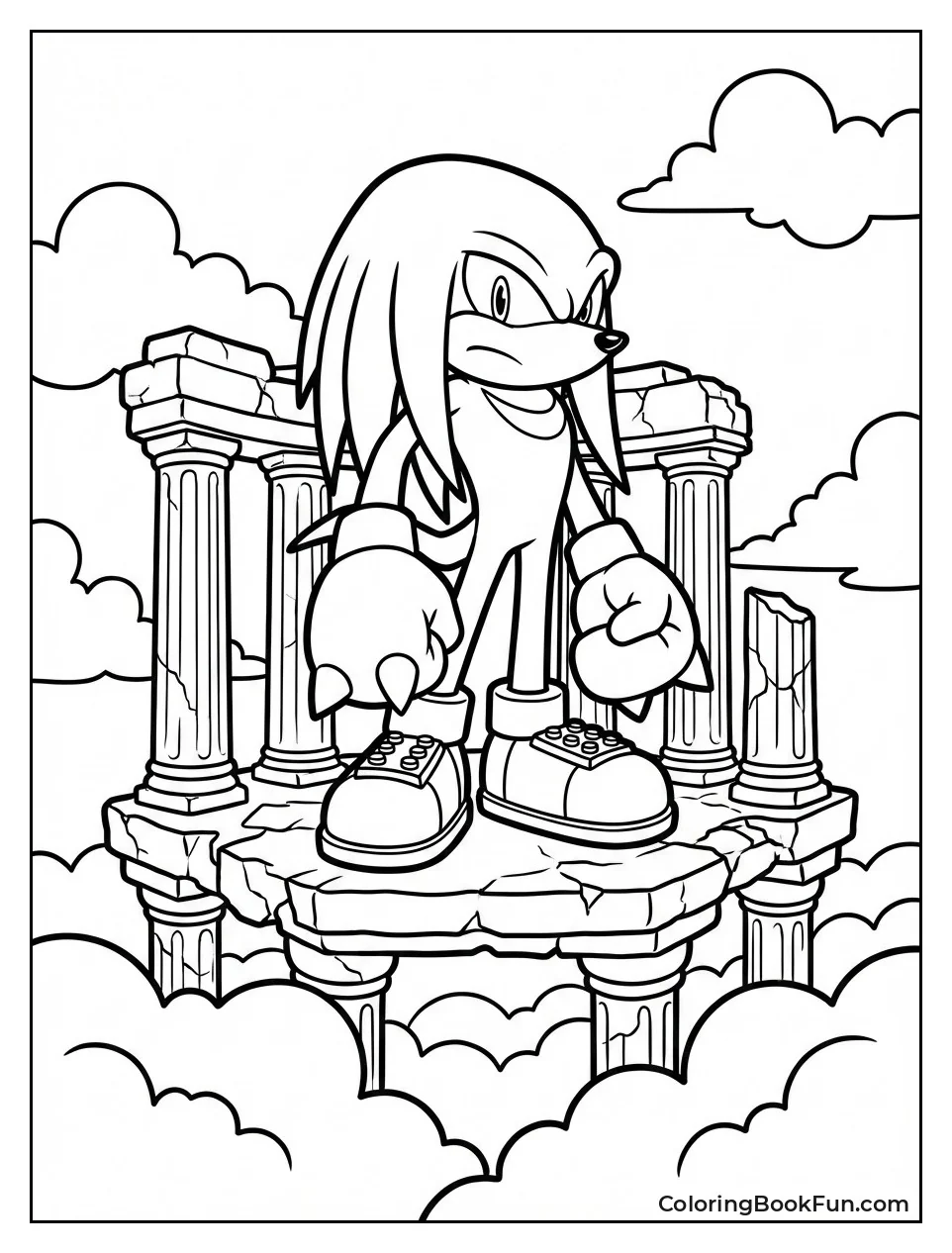 Knuckles on Sky Ruins