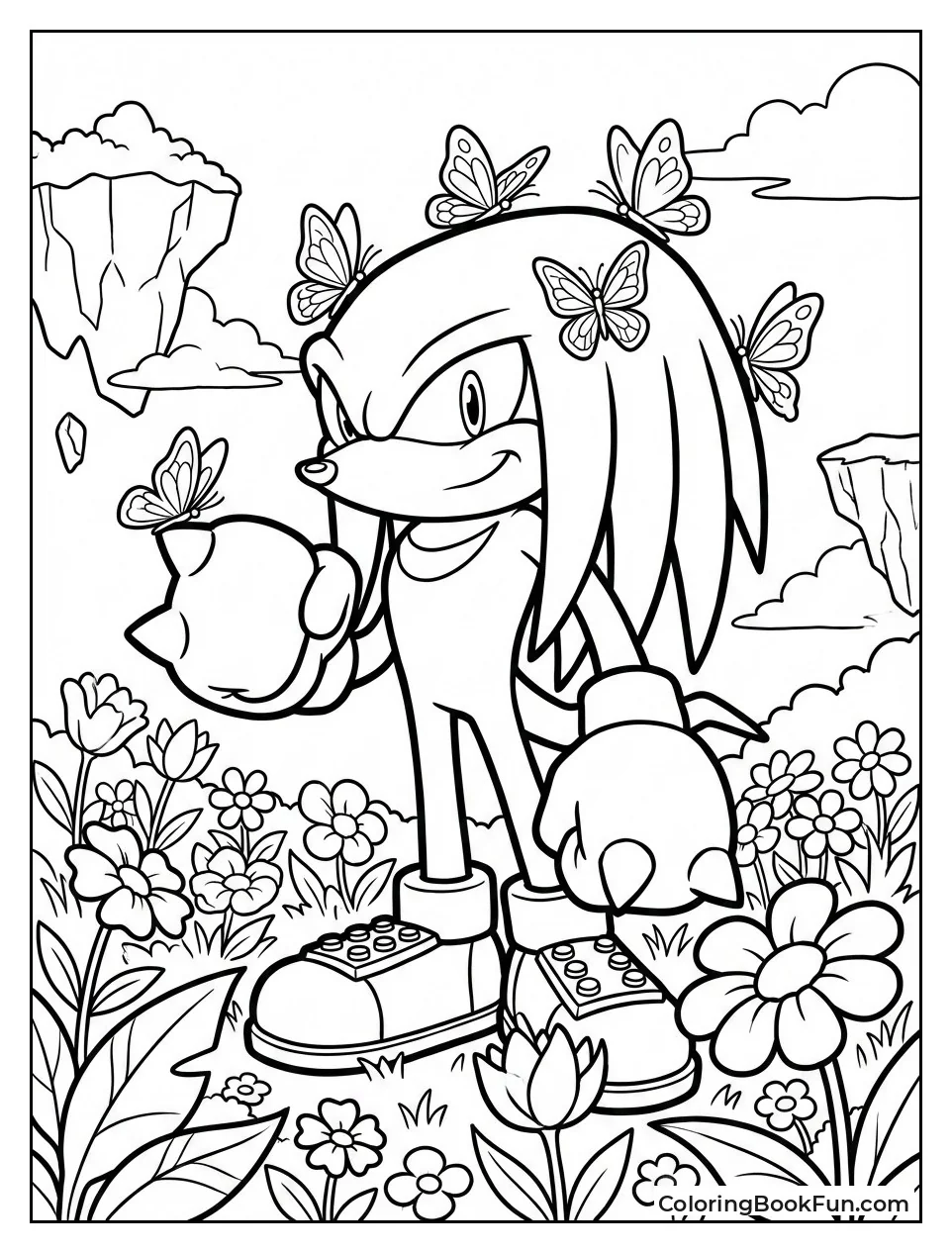 Knuckles among Blooming Flowers