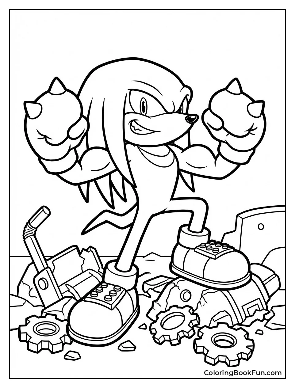 Knuckles Flexing in Victory
