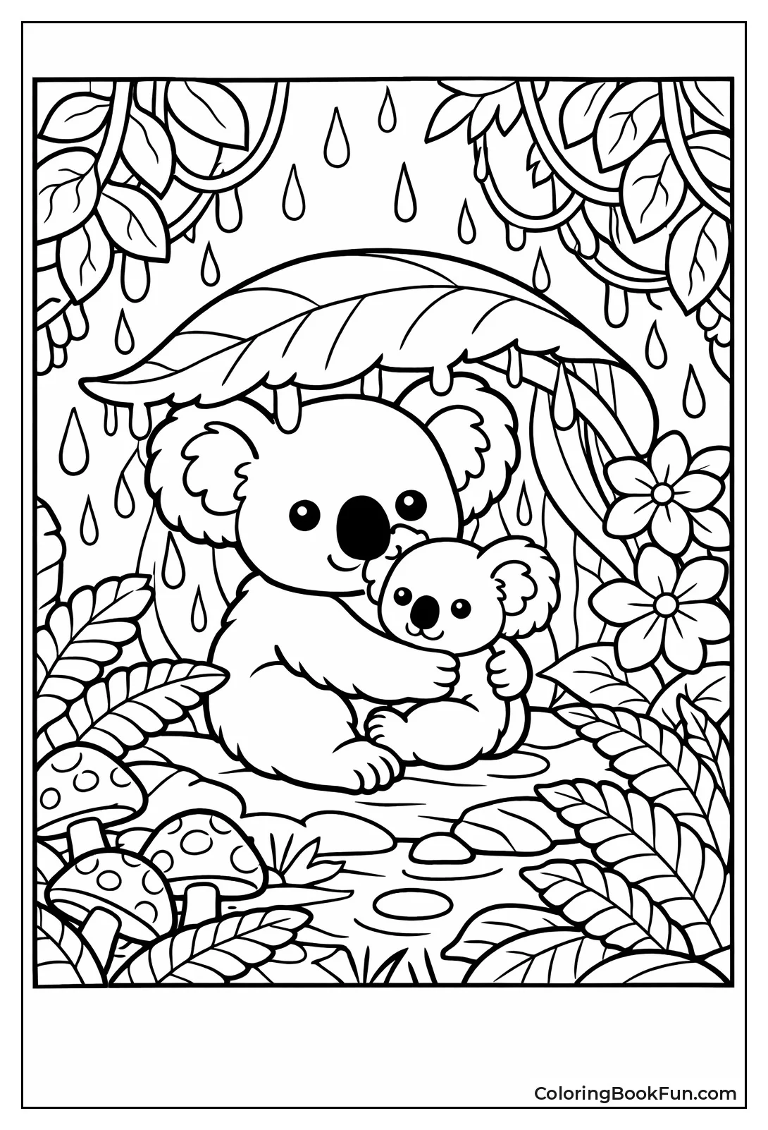 Koala in Rainforest Canopy