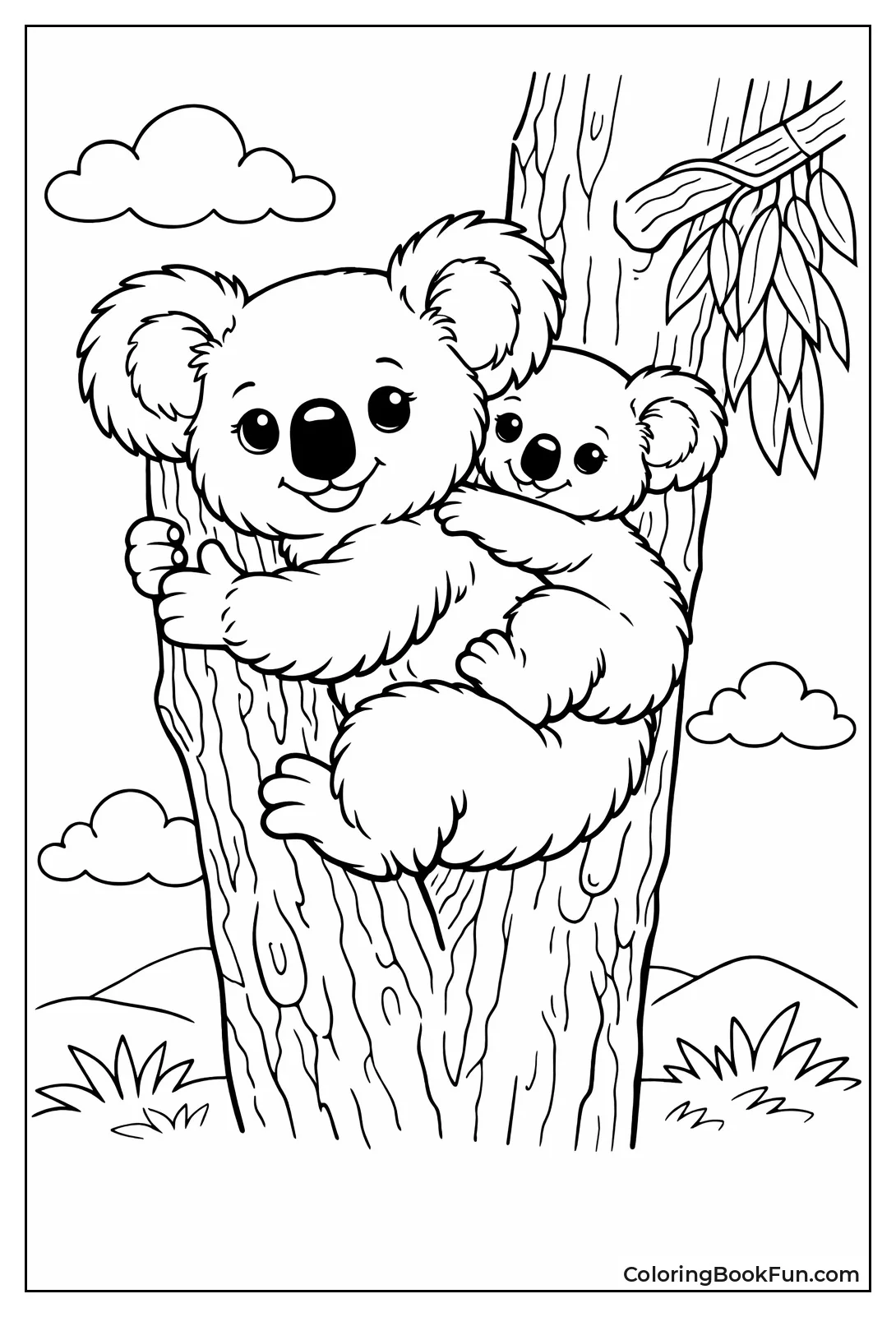 Joey Clings to Mom's Back