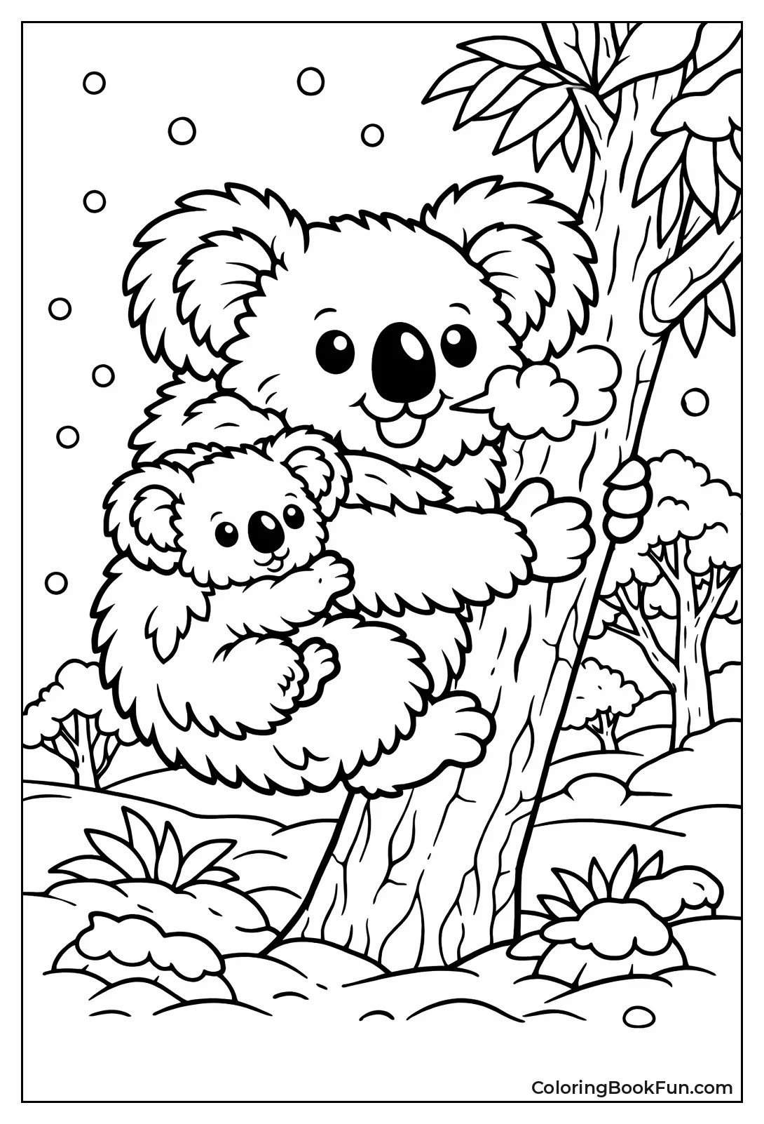 Fluffy Koala in Winter