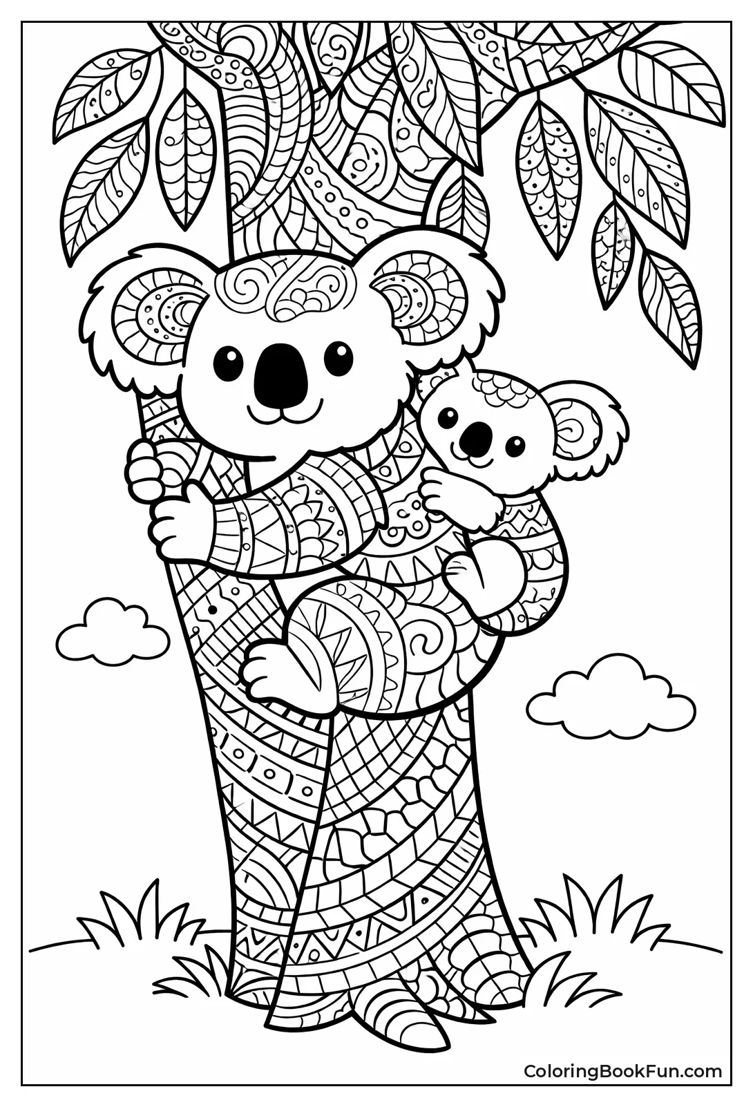 Doodle Koala on Tree