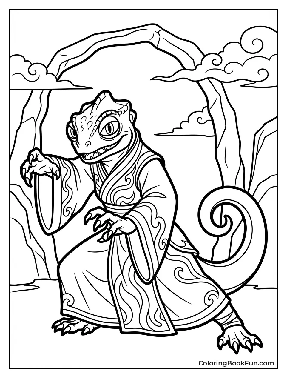 Chameleon Poses Menacingly